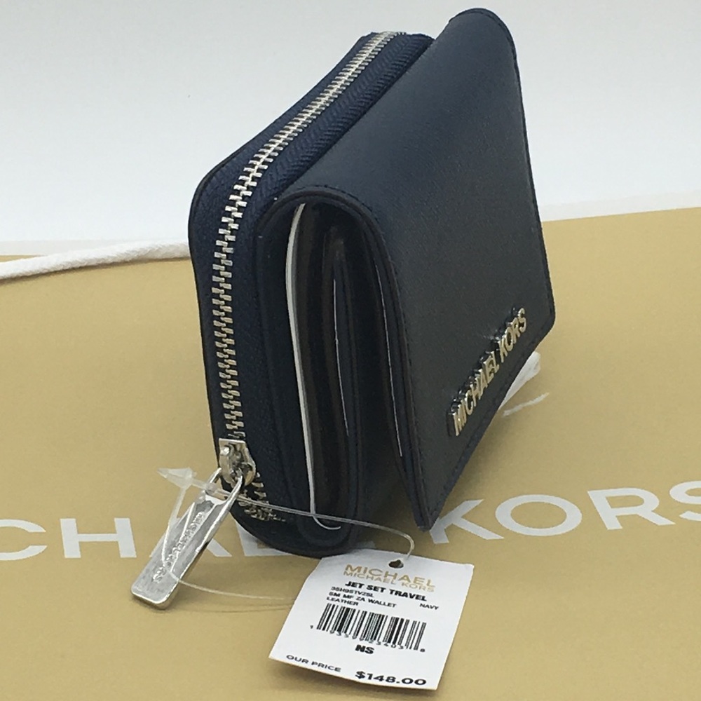 MICHAEL KORS SM MF ZA WALLET NAVY 35H9GTVZ5L - Picture 4 of 8